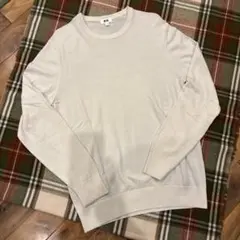UNIQLO ユニクロ　ベージュ オフホワイト　メリノクルーネック　セーター