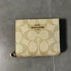 【COACH】二つ折り財布 スナップウォレット・シグネチャー キャンバス