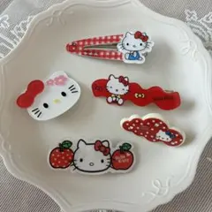 Hello Kitty ヘアピン 5点セット