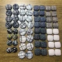 ハンドメイドパーツ各種くるみボタン貼り付けパーツカボション