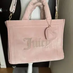 【極美品】Juicy Couture ベロアトートバッグ ピンクのサムネイル