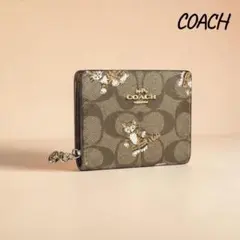 COACH 猫柄 長財布 ラウンドファスナー シグネチャー 新品未使用 コーチ