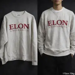 90s 前v カレッジロゴ　スウェット ヴィンテージ　古着　USA大学 古着