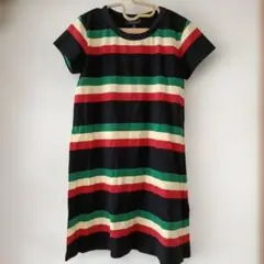 agnès b. ストライプ 半袖ワンピース 8ans