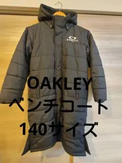 オークリー　ベンチコート　140サイズ ブラック×ホワイトロゴ　内側ボア