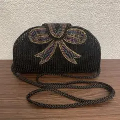 フォーマル　総ビーズ　レトロ　クラッチ　ショルダーバック