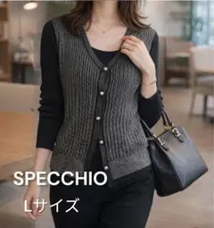 【美品】SPECCHIO レーヨン混 ラメ ニットセーター ゴージャス