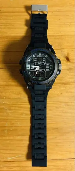 SPORT WATCH デジタル アナログ メンズ 腕時計 ブラック