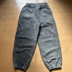 GU KIDS(男女兼用)デニムワイドワークジョガーパンツ 150cm