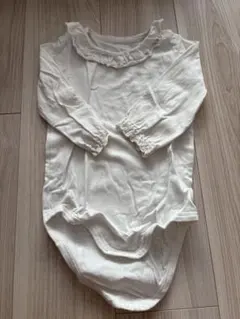 コンビミニ　襟つき　ロンパース　白