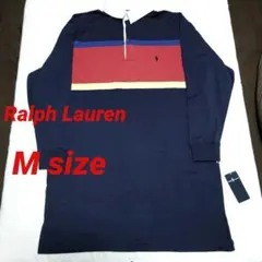 【新品】Ralph Lauren ラガーシャツ カットソー M 襟 紺