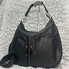 Y2K Leather Shoulder Bag 2way A4 Blackのサムネイル