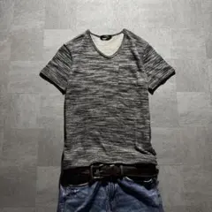 y2k grunge henley tee heather gray - メルカリ