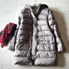 美品*HERNOヘルノ フード付きダウンコート　グレー　サイズ42