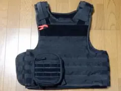実物防弾ベストキャリアとユーティリティーポーチ日本人サイズＬーＸＸＬ展示品未使用