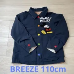 BREEZE ミッキーマウス 刺繍ジャケット ネイビー リバーシブル 110cmのサムネイル