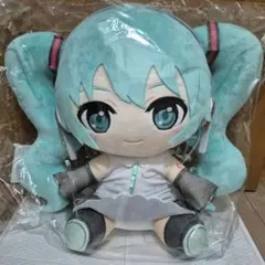 希少 タグ付き☆初音ミク はちゅねミク ぬいぐるみ メガジャンボ