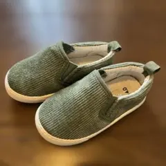アプレ　グリーン コーデュロイ スリッポン 14.0