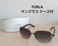 FURLA サングラス ブラック グラデーション メタル 黒 女性用
