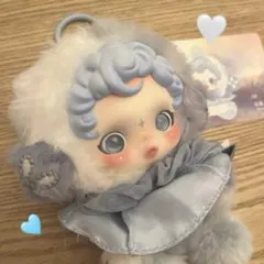 スカルパンダ ぬいぐるみペンダント Dew 青 水色 印象派