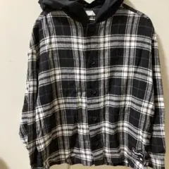 Beginning フード付きチェックパーカー