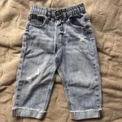 ZARA ライトブルー ダメージパンツ