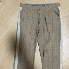 PARADISO チェック柄 ベージュパンツ サイズ88のサムネイル