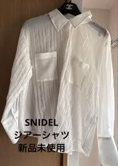 SNIDEL 長袖 シアーシャツ ホワイトのサムネイル