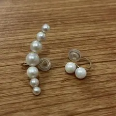 パール イヤーカフ ホワイト