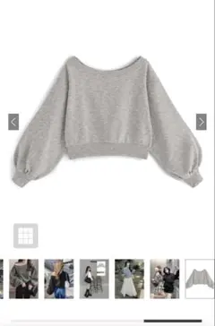 GRL オフショルダースウェットトップスのサムネイル