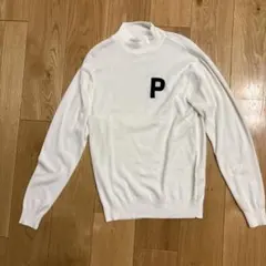 PUMA ホワイト タートルネック セーター M