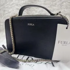 【タグ付き✨美品】フルラ BABYLON ハンドバッグ ショルダーバッグ 黒