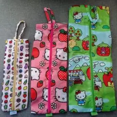 ハローキティ トラベルポーチ 3個セット　収納ポーチ　baggu 新品