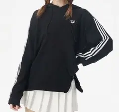 ADIDAS 片側 サイド フリル付き スリット フーディー パーカー フリルのサムネイル