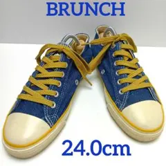 ブランチ レースアップスニーカー ネイビー 24.0cm　429