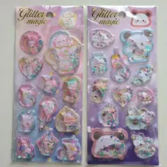 再入荷！新品　ウォーターシール　シャカシャカ　2枚組　パンダ　ハリネズミ