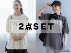 新品未使用　coca ヴィンテージ風ロゴTシャツ レディース　二点セット