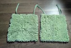 うさぎ用マット 30×30cm 紐付き ナチュグリーン 2枚セットのサムネイル