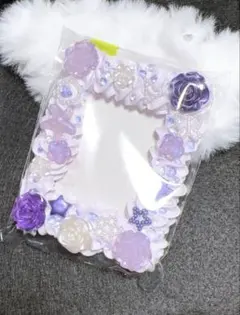 ❤︎紫のホイップデコカードケース❤︎