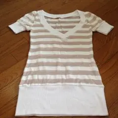 ピンクゴールド×ホワイト マリントップス♡インナー付き♡