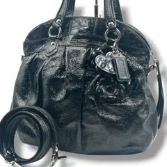 COACH Poppy 2way Shoulder Bag Black y2kのサムネイル