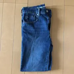 リラックススリム デニムパンツ 濃い青