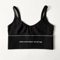 ALEXANDER WANG ブラトップ ブラック Alexander Wang Short Sleeve Zip Rashguard Top | Nordstrom