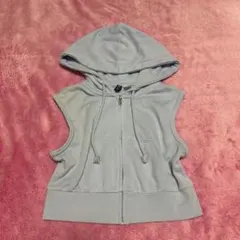 y2k 平成ギャル　H&M ノースリーブ ジップアップパーカー