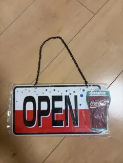 Coca-Cola コカ・コーラ 看板 リバーシブル チェーン付き