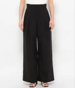 ワイドパンツ ハイウエストタックパンツ