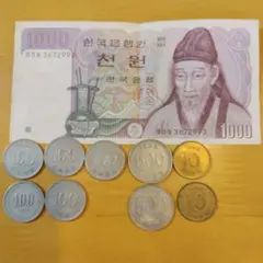 韓国ウォン 紙幣・硬貨セット 旧貨幣コレクション用 韓国 コイン 貨幣セット 旧100ウォン硬貨有り - メルカリ