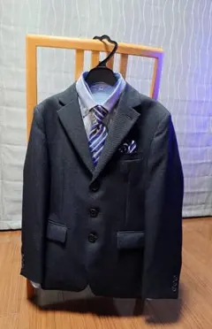 子供用ダークグレー スーツセット 150cm