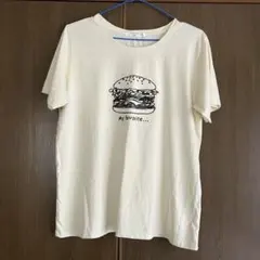 SM2 blue　ハンバーガーTシャツ　クリームイエロー