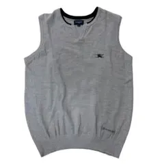 【バーバリーゴルフ】　ニットベスト　ウール　ゴルフウェア　Lサイズ